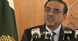 President Zardari gives cricket team reception